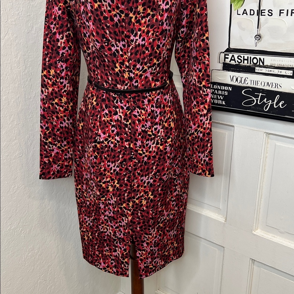 NWT Black Halo Parker Leopard Print Dress Size 4 - Picture 8 of 10